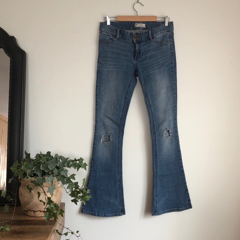 Free People flared distressed jeans